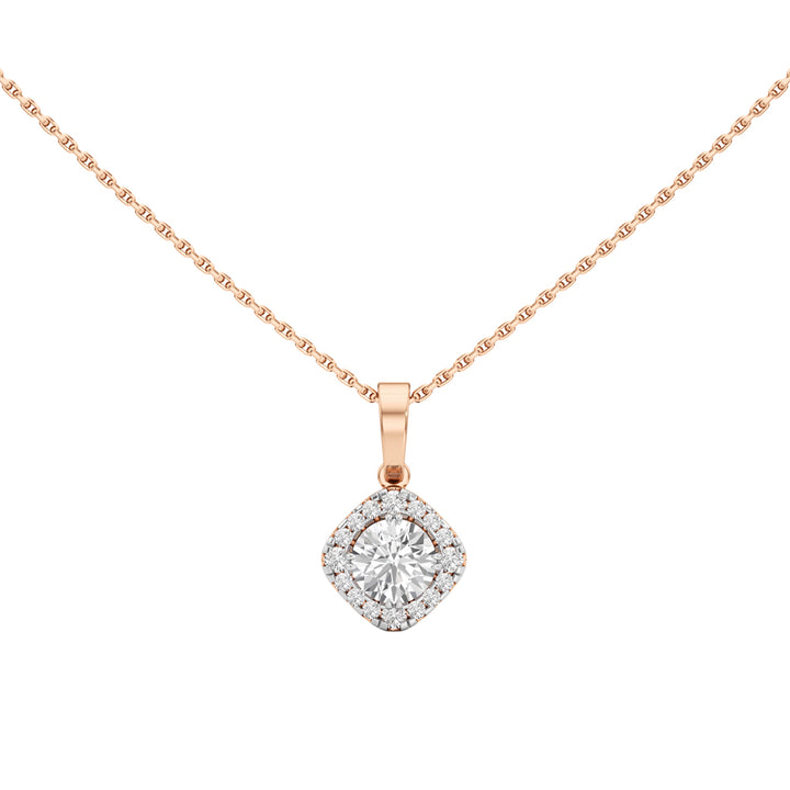 Infinia Round Cut Halo Pendant