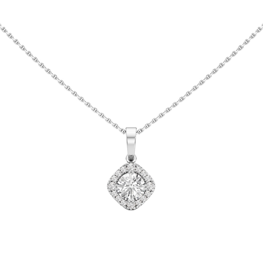 Infinia Round Cut Halo Pendant