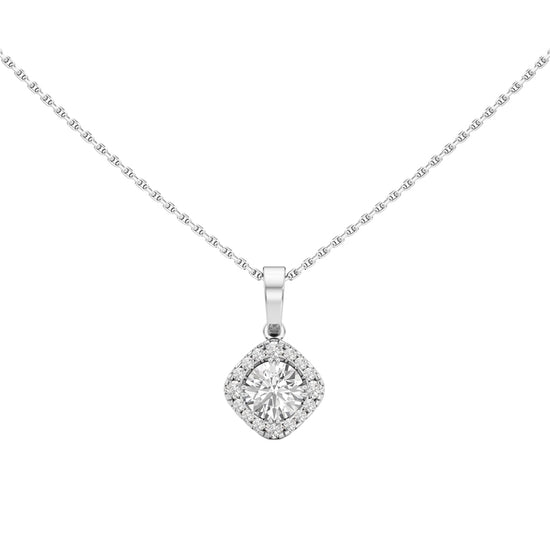 Infinia Round Cut Halo Pendant