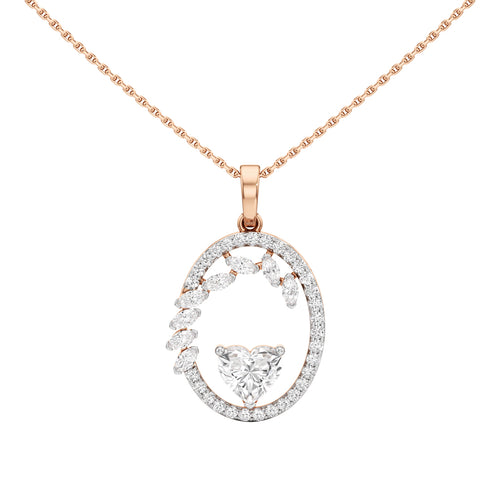 Astraea 2.50Ct Geometric Heart Cut Fancy Pedant