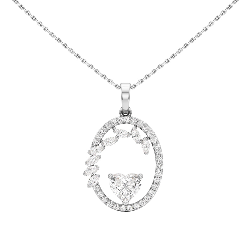 Astraea 2.50Ct Geometric Heart Cut Fancy Pedant