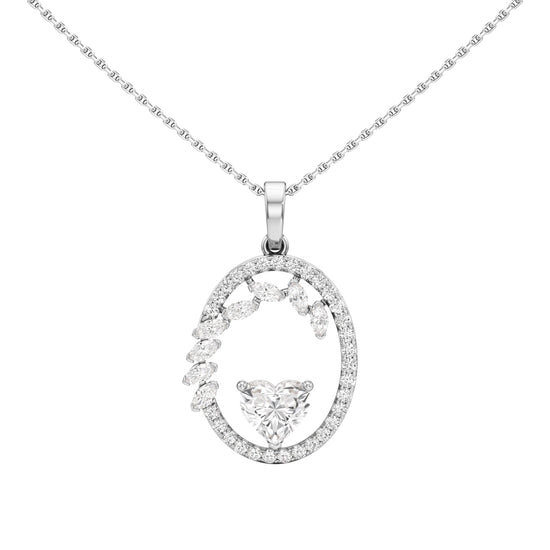 Astraea 2.50Ct Geometric Heart Cut Fancy Pedant