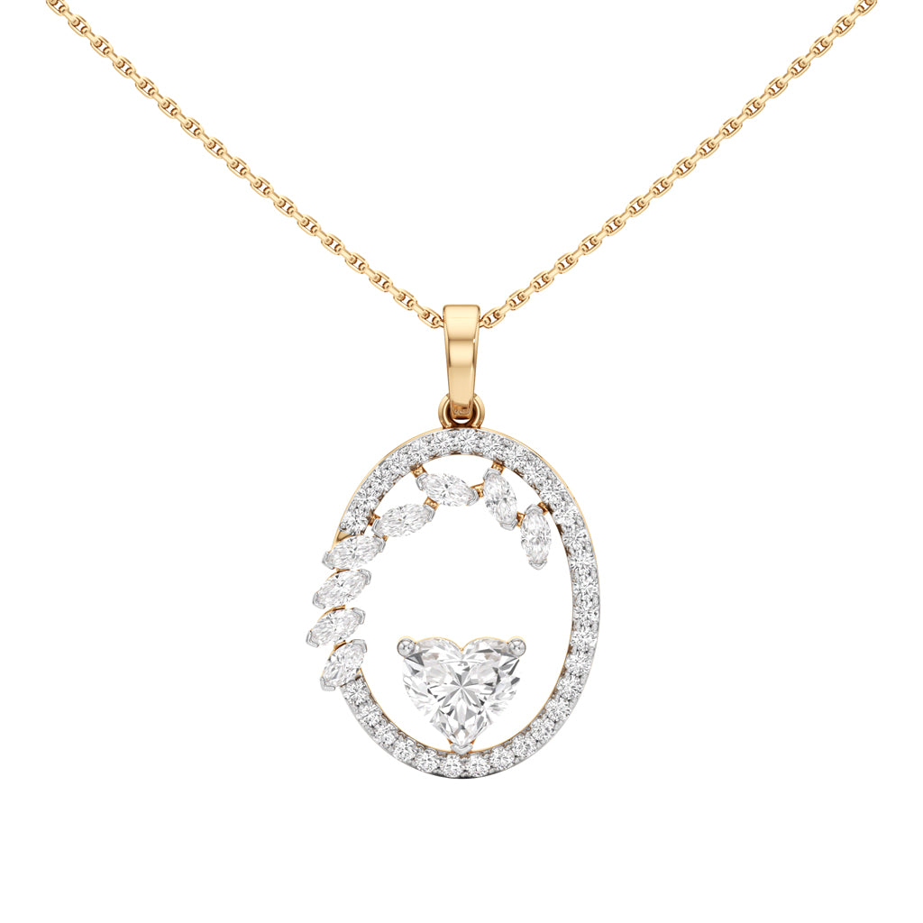 Astraea 2.50Ct Geometric Heart Cut Fancy Pedant