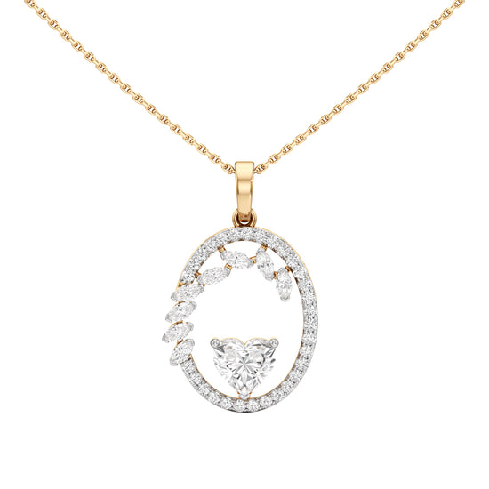 Astraea 2.50Ct Geometric Heart Cut Fancy Pedant
