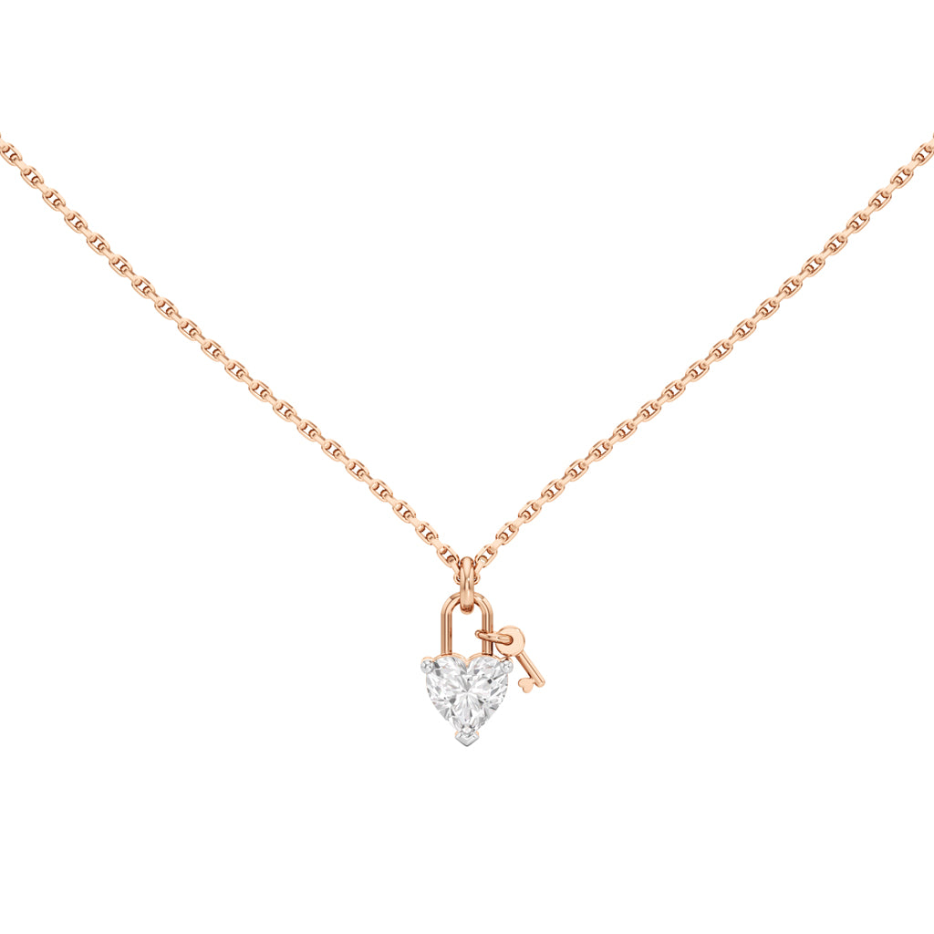 0.50 Ct Heart Shape Solitaire Pendants
