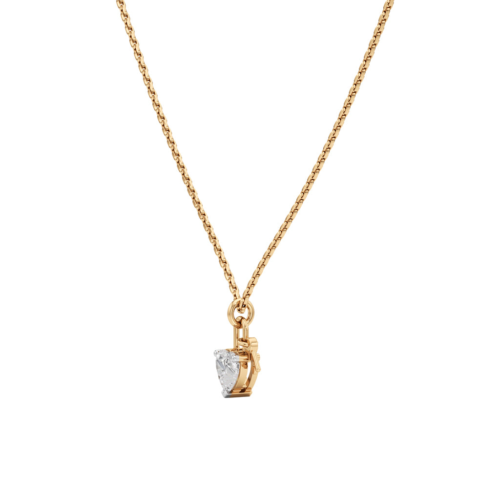 0.50 Ct Heart Shape Solitaire Pendants