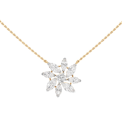 Orchid 2.75Ct Floral Round Cut Fancy Pendant