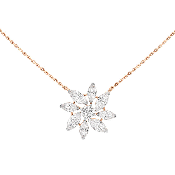 Orchid 2.75Ct Floral Round Cut Fancy Pendant