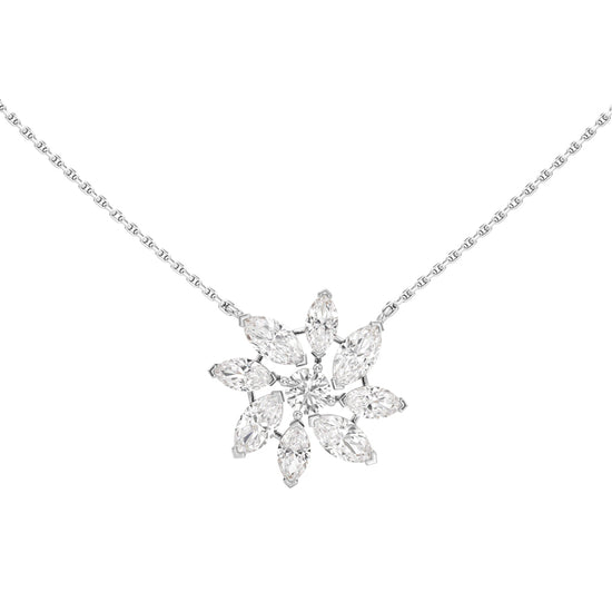 Orchid 2.75Ct Floral Round Cut Fancy Pendant