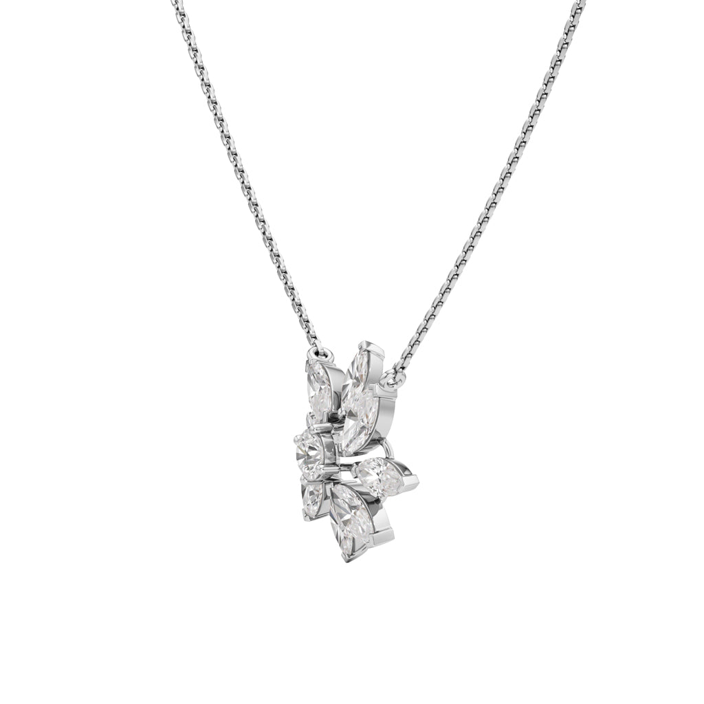 Orchid 2.75Ct Floral Round Cut Fancy Pendant
