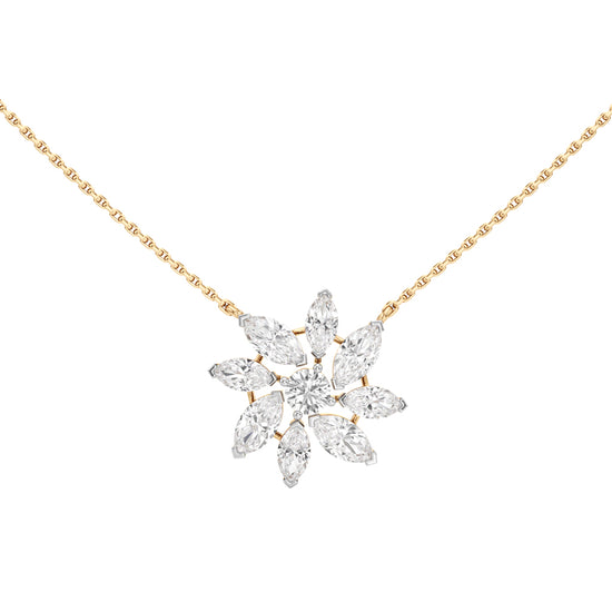 Orchid 2.75Ct Floral Round Cut Fancy Pendant