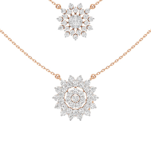 Harlow 3Ct Sunflower Round Cut Fancy Pendant