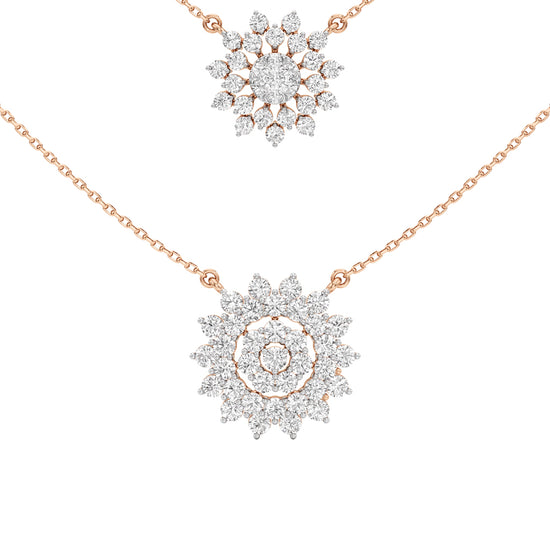 Harlow 3Ct Sunflower Round Cut Fancy Pendant