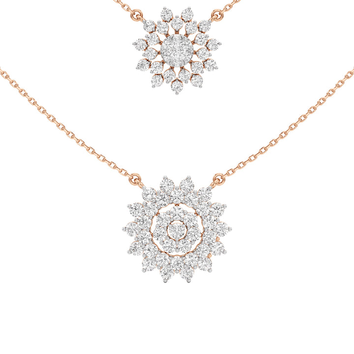 Harlow 3Ct Sunflower Round Cut Fancy Pendant