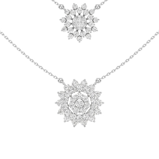 Harlow 3Ct Sunflower Round Cut Fancy Pendant