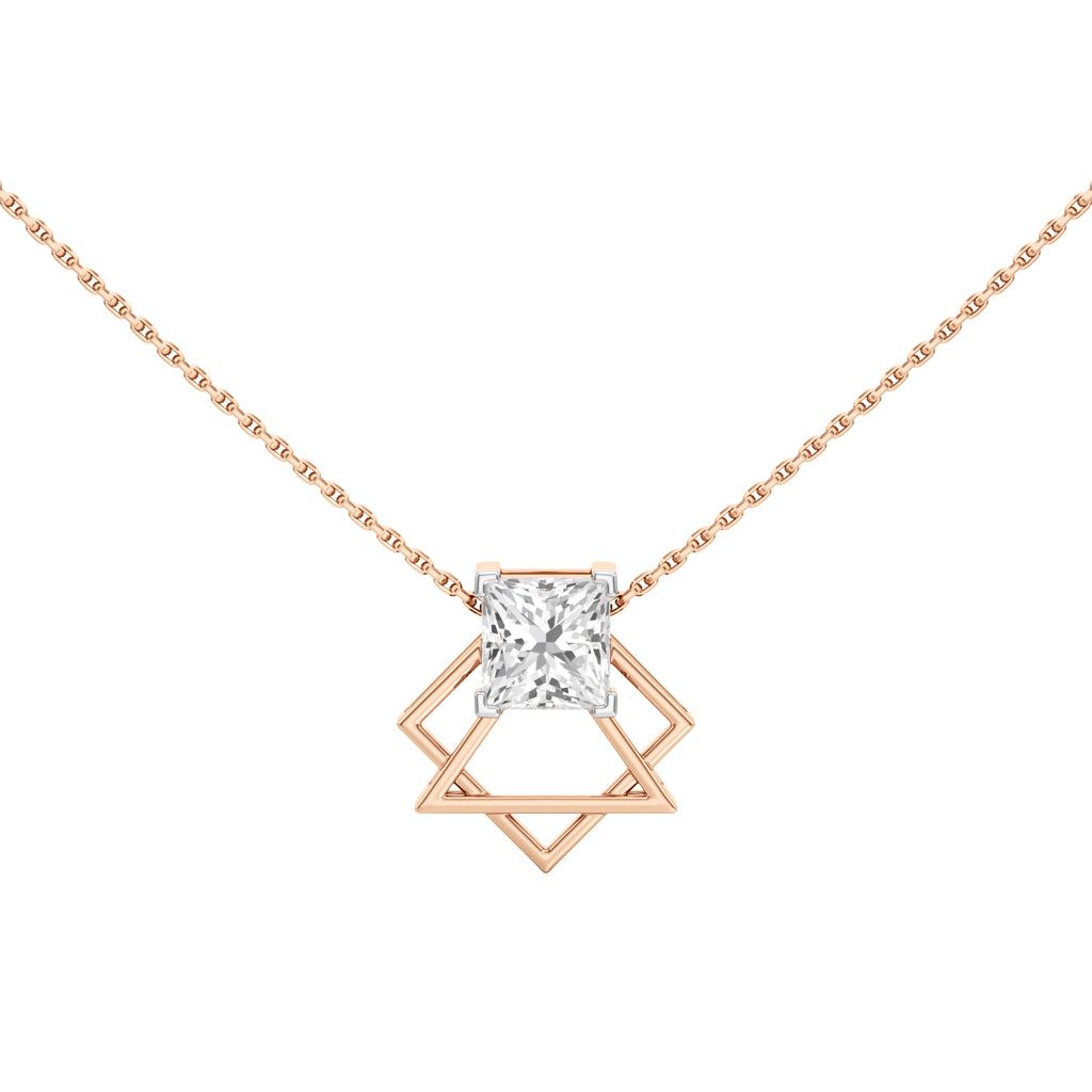 Celestina 2Ct Celtric Star Princess Cut Fancy Pendant