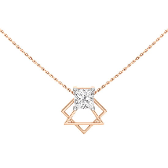 Celestina 2Ct Celtric Star Princess Cut Fancy Pendant