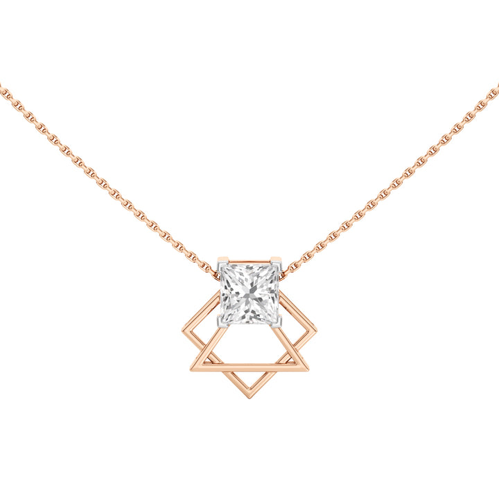 Celestina 2Ct Celtric Star Princess Cut Fancy Pendant