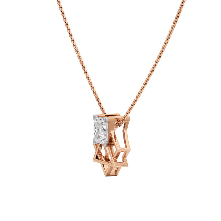 Celestina 2Ct Celtric Star Princess Cut Fancy Pendant