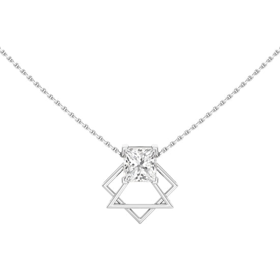 Celestina 2Ct Celtric Star Princess Cut Fancy Pendant