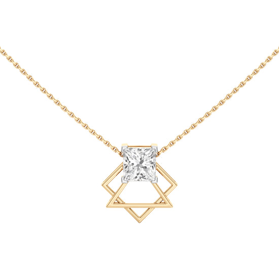 Celestina 2Ct Celtric Star Princess Cut Fancy Pendant