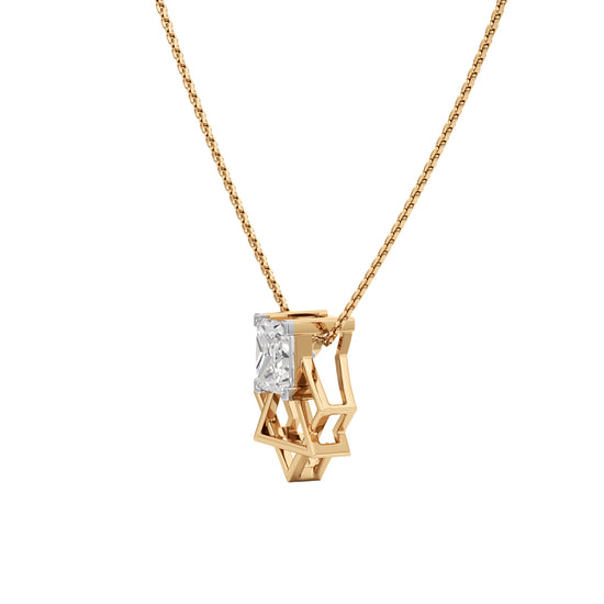 Celestina 2Ct Celtric Star Princess Cut Fancy Pendant