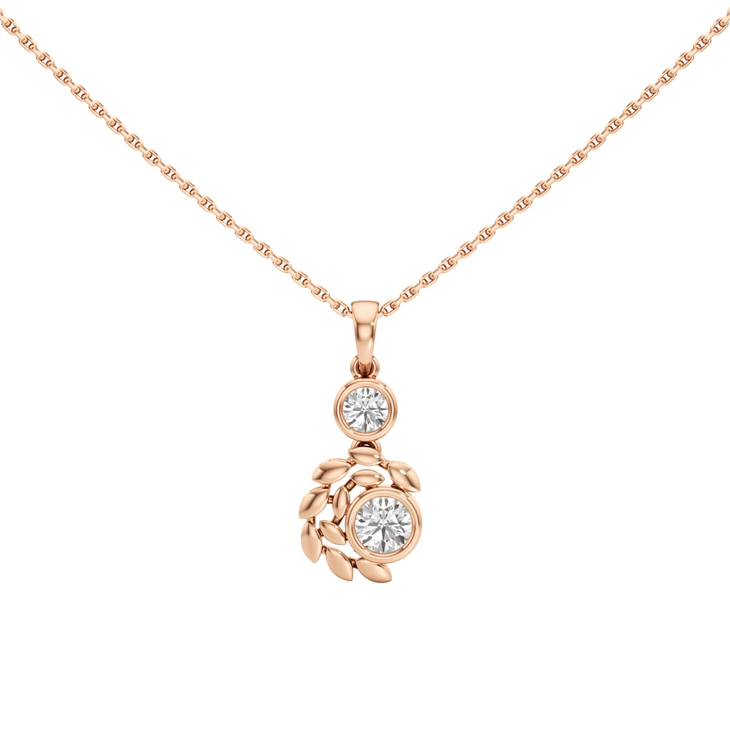 Kiana Bezel Set Round Cut Delicate Pendant