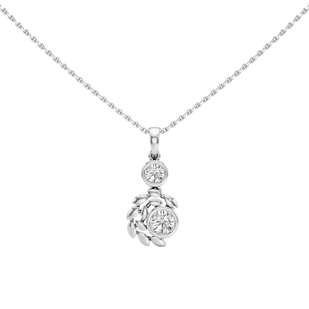 Kiana Bezel Set Round Cut Delicate Pendant