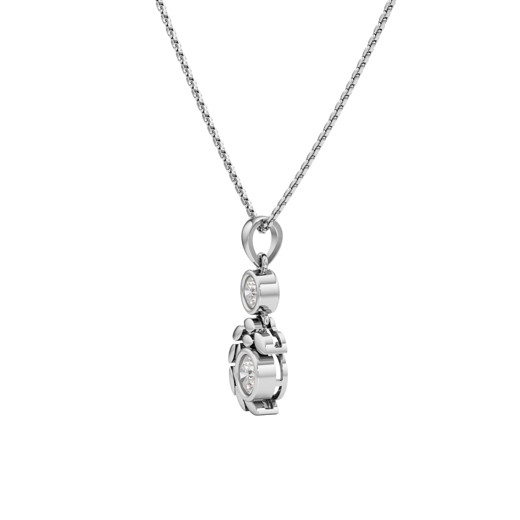 Kiana Bezel Set Round Cut Delicate Pendant