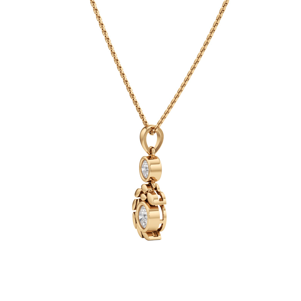 Kiana Bezel Set Round Cut Delicate Pendant