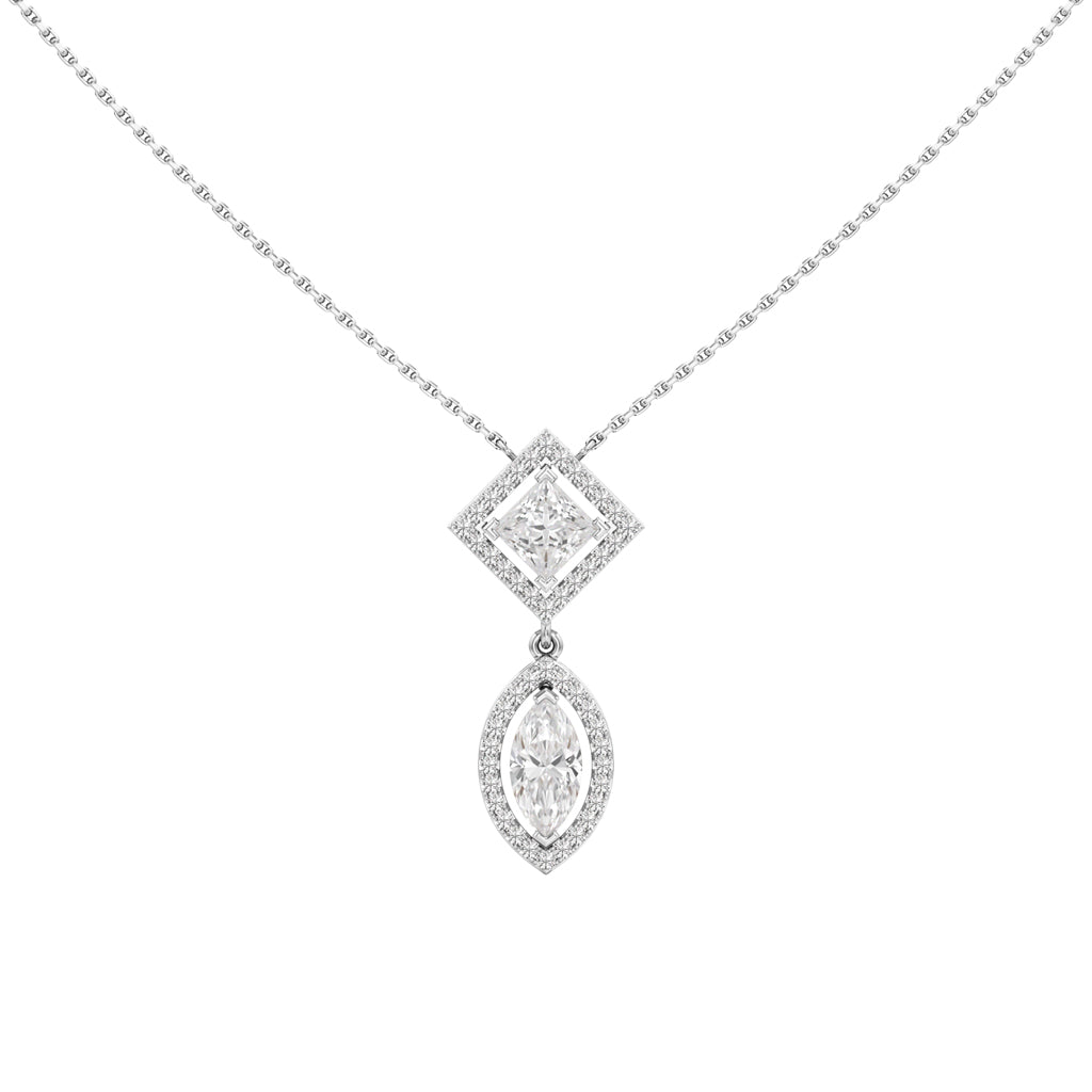 Rhianna 2.25Ct Multishape Double Halo Pendant