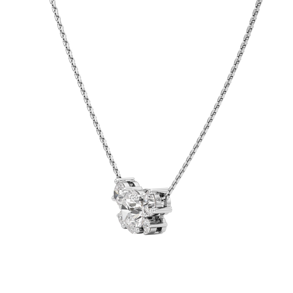 Juliette 2.75Ct Four Prong Round Cut Casual Pendant