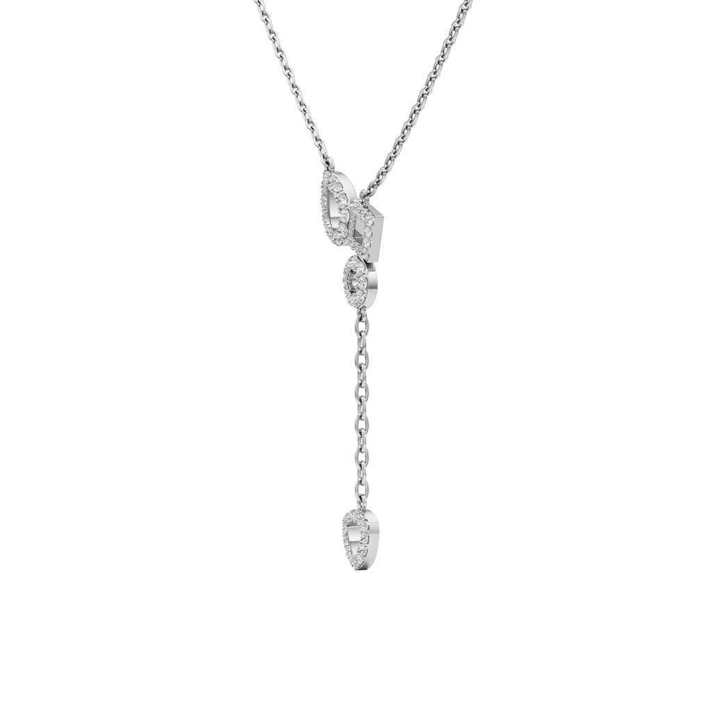 Glenna 0.50Ct Dangling Round Cut Delicate Pendant
