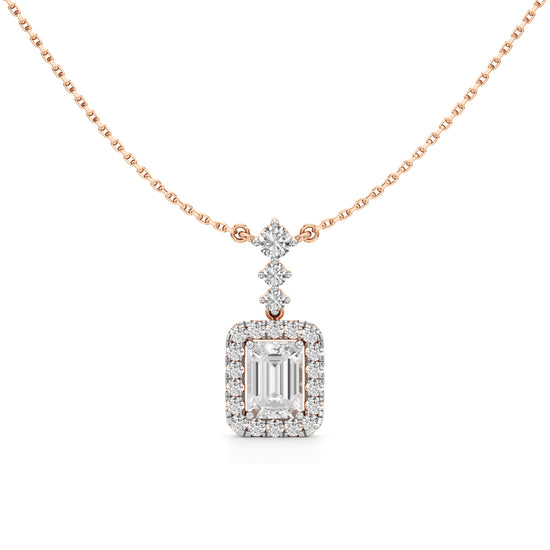 Regalia Radiance Emerald-Cut Diamond Pendant