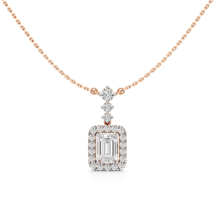 Regalia Radiance Emerald-Cut Diamond Pendant