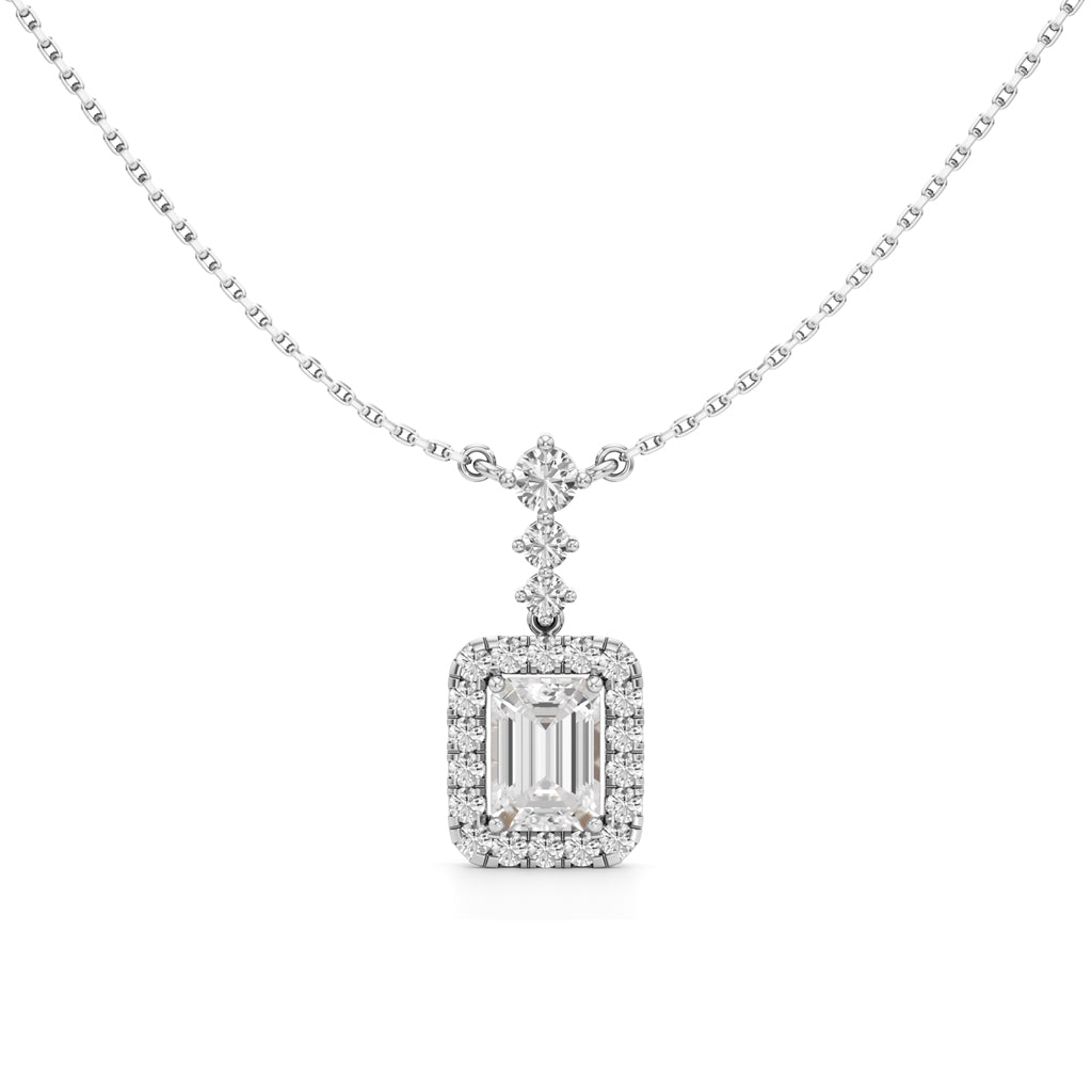 Regalia Radiance Emerald-Cut Diamond Pendant