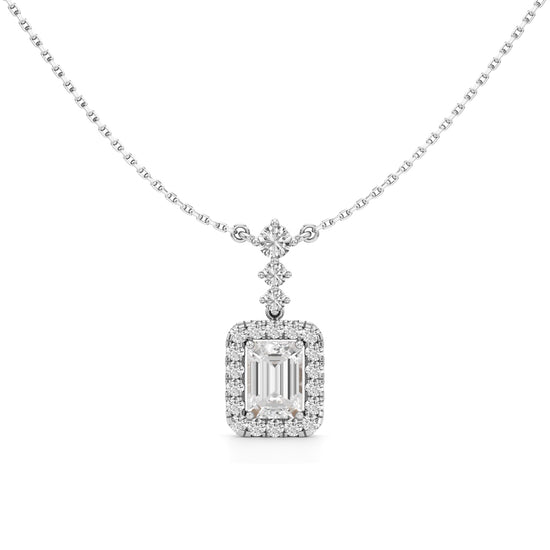 Regalia Radiance Emerald-Cut Diamond Pendant
