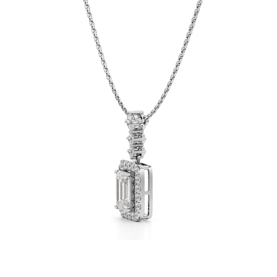 Regalia Radiance Emerald-Cut Diamond Pendant