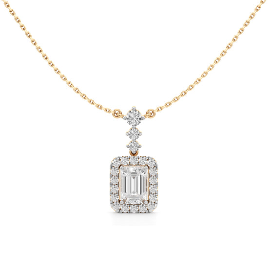 Regalia Radiance Emerald-Cut Diamond Pendant