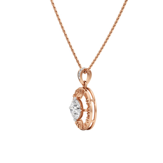 Fiorenza 1.5Ct Halo Round Cut Casual Pendant