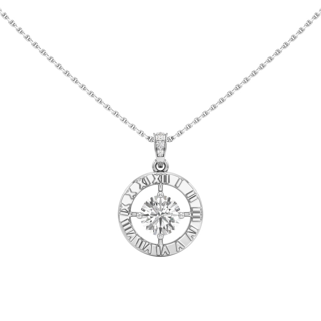 Fiorenza 1.5Ct Halo Round Cut Casual Pendant