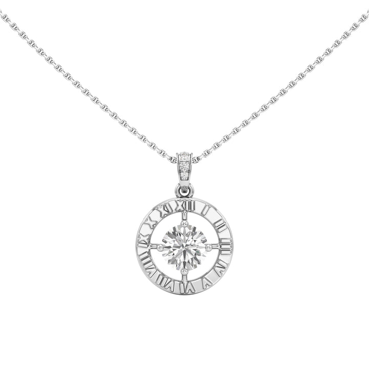 Fiorenza 1.5Ct Halo Round Cut Casual Pendant