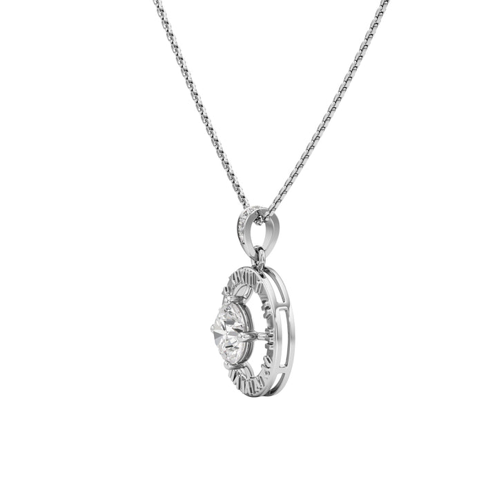 Fiorenza 1.5Ct Halo Round Cut Casual Pendant