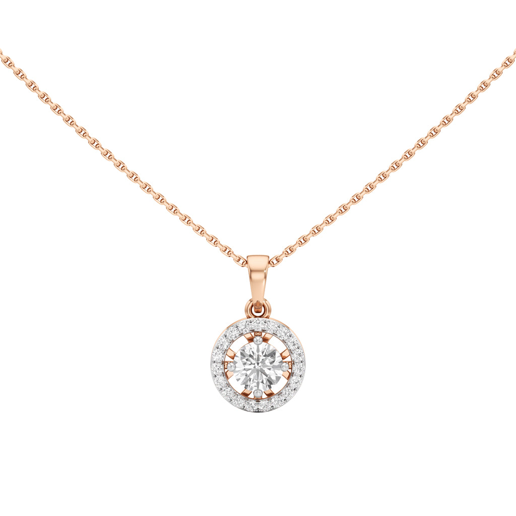 Ursa 1Ct Round Cut Halo Pendant