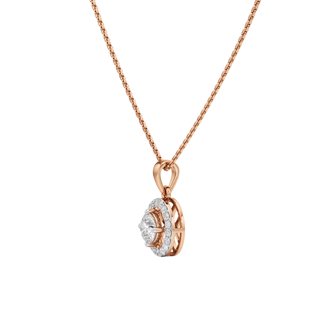 Ursa 1Ct Round Cut Halo Pendant