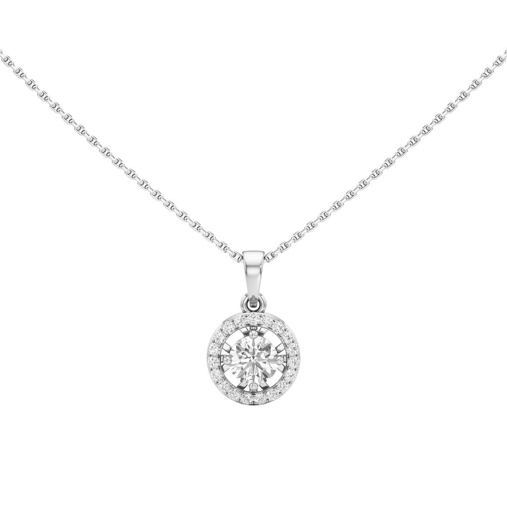 Ursa 1Ct Round Cut Halo Pendant