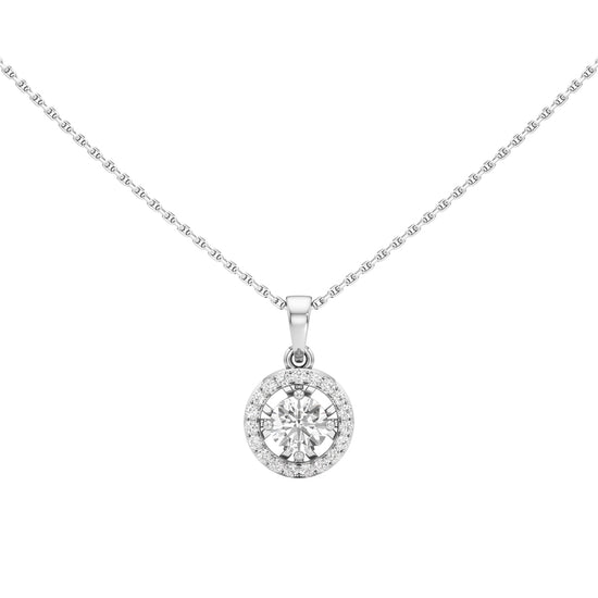 Ursa 1Ct Round Cut Halo Pendant