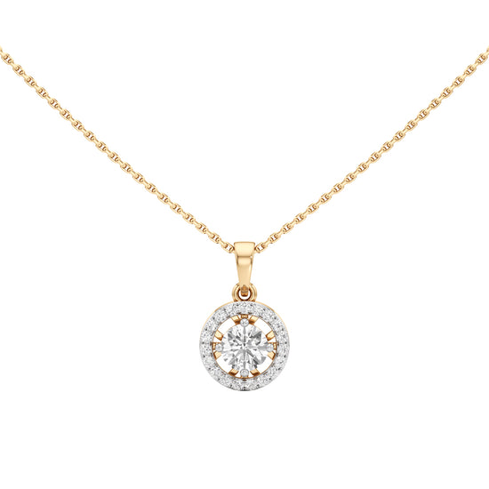 Ursa 1Ct Round Cut Halo Pendant