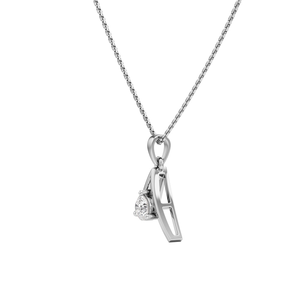 Kiera Triad Round Cut Delicate Pendant