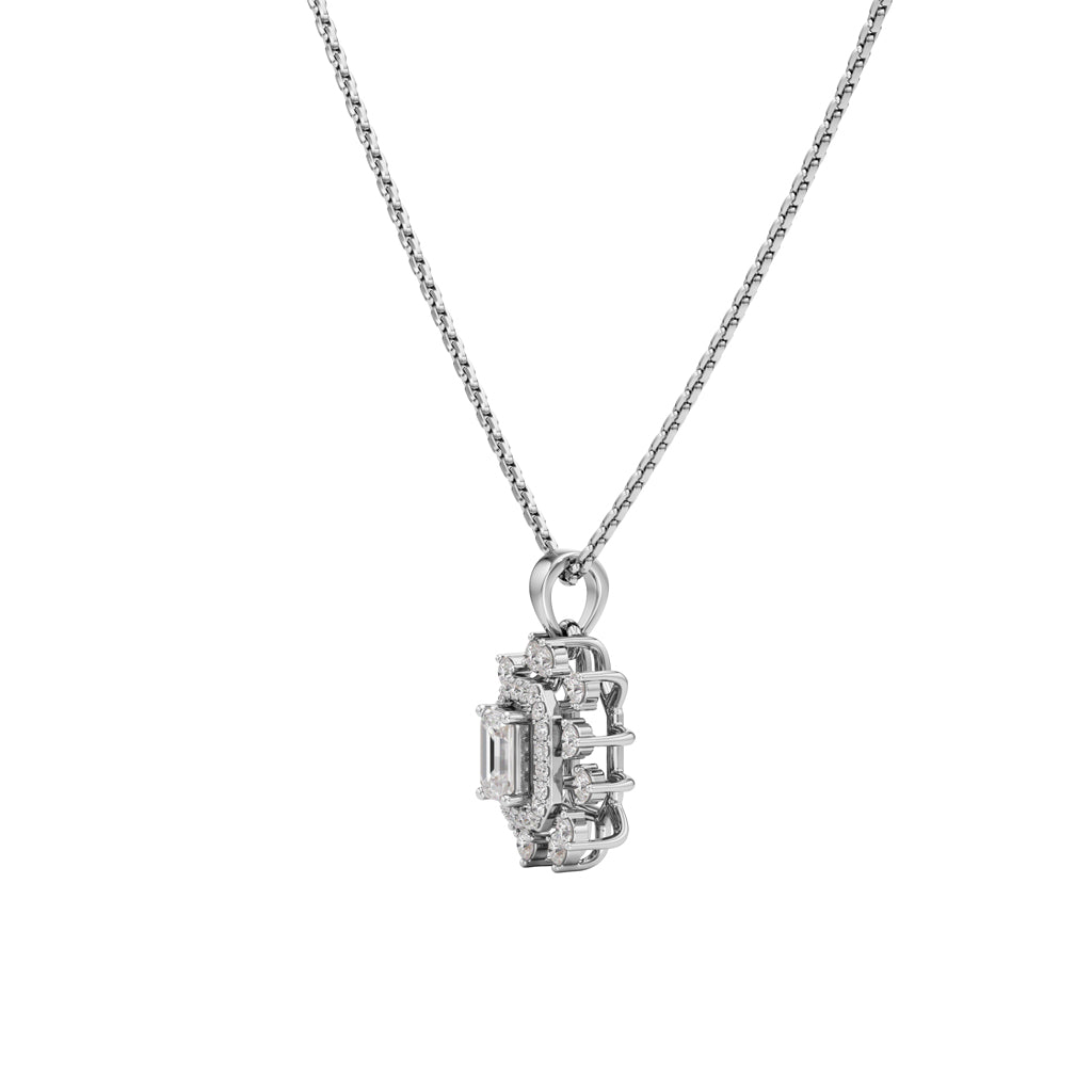 Delphina Emerald Cut Casual Pendant